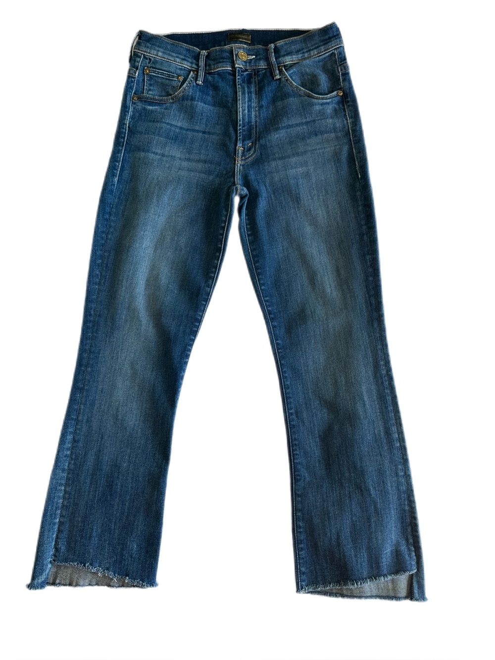 MOTHER The Insider Crop Step Fray Not Rough Enough Jeans Size 26